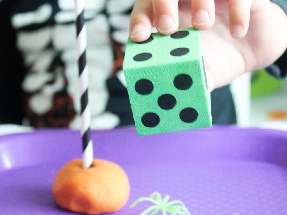 Play Dough Spider Race Activity step 6
