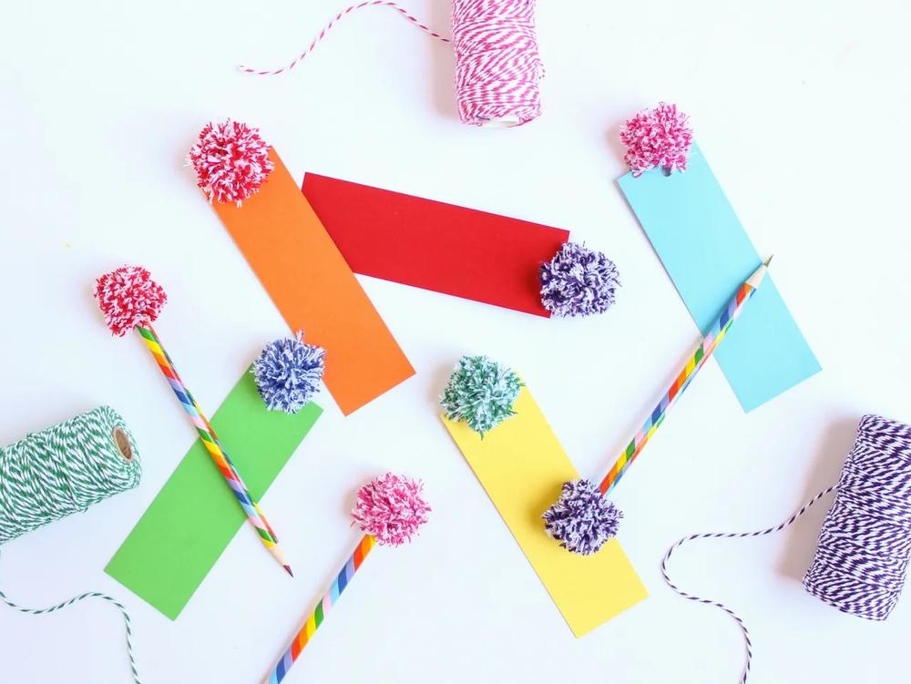Pom-Pom Bookmarks and Pencil Toppers step 7 part 1