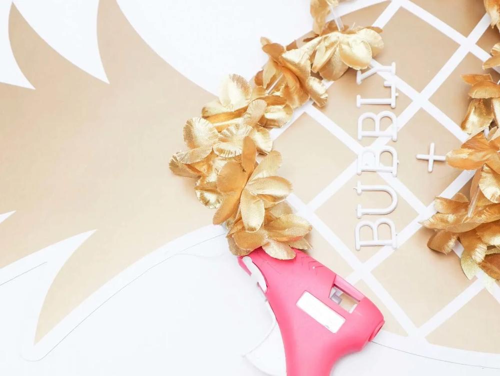 Tropical Glam Bridal Shower Mimosa Bar Sign step 3