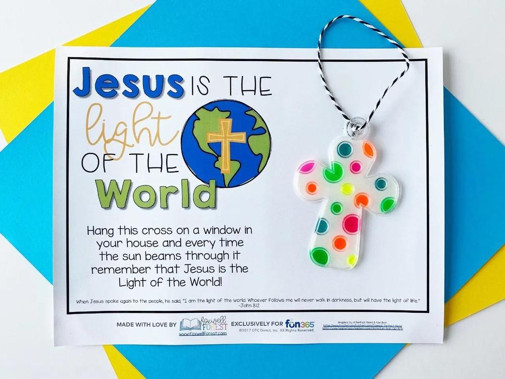 Light of the World Suncatcher Cross Craft step 5