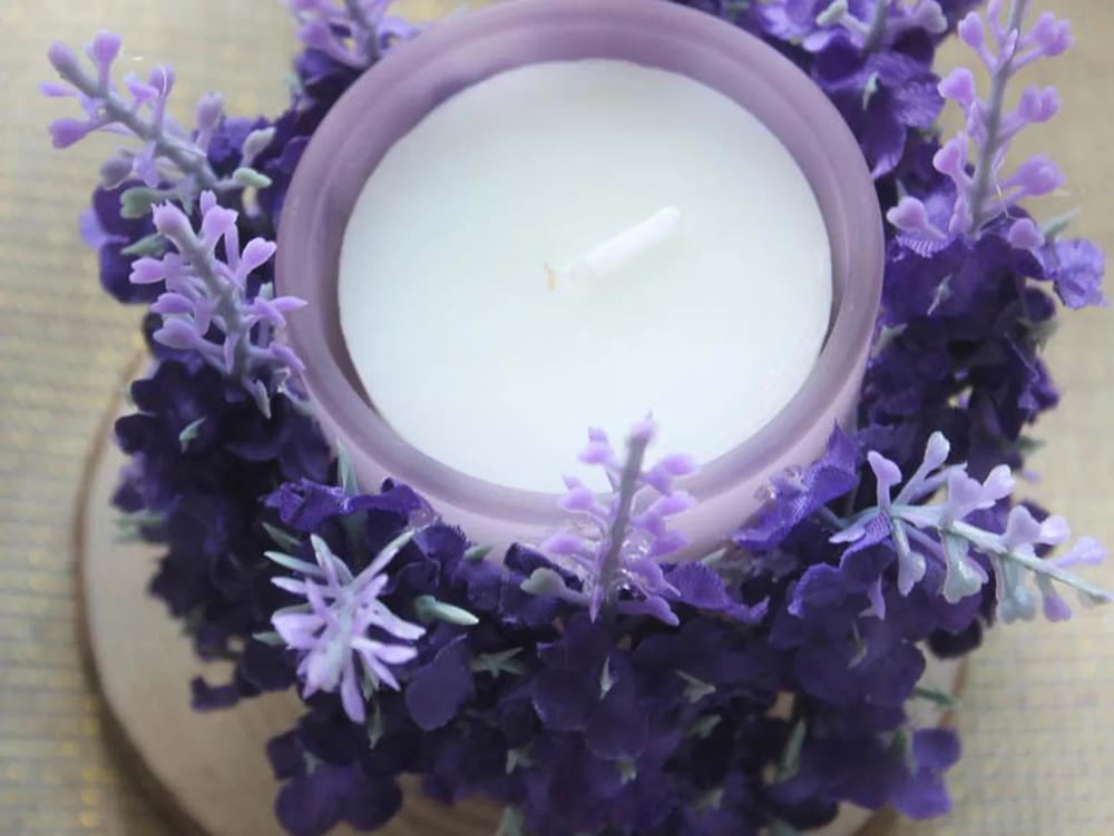 Rustic Lavender & Lace Wedding DIY Floral Votive Holder step 3 part 4