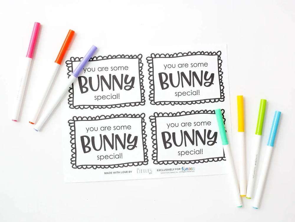 Bunny Handprint Card Craft step 1 part 1