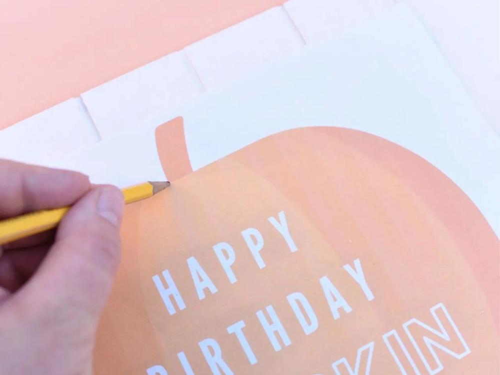 Happy Birthday Pumpkin Wood Sign step 3