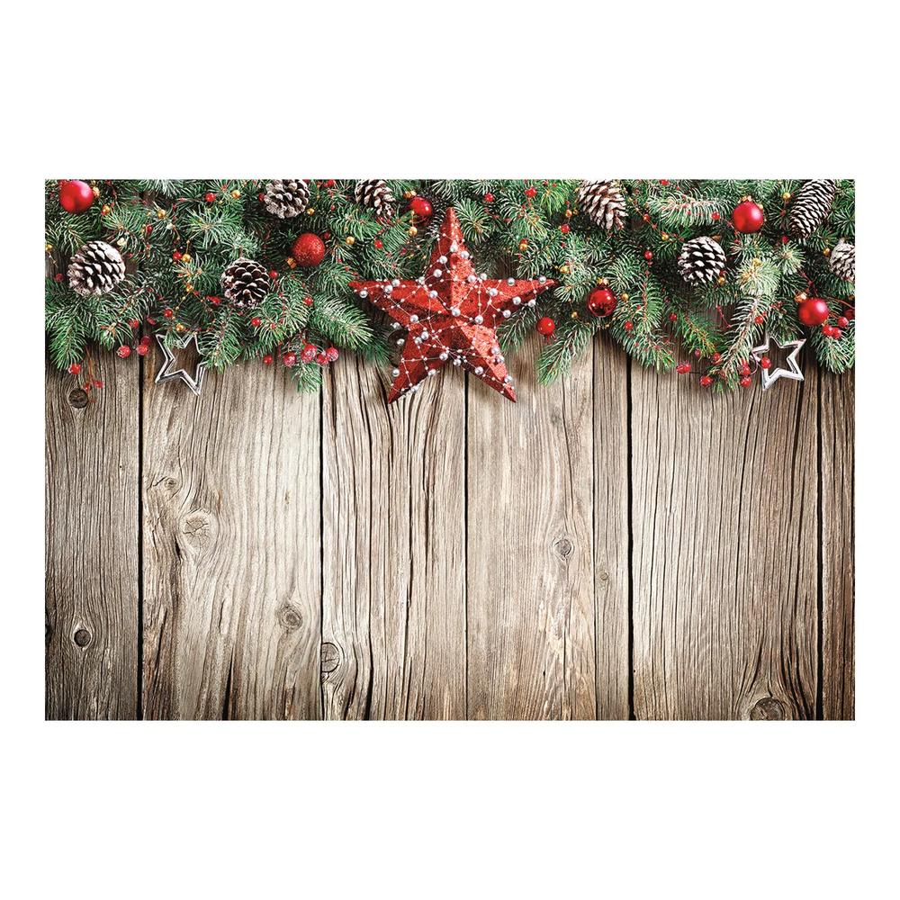 3 Pc 9 ft Christmas Barn Wood Backdrop