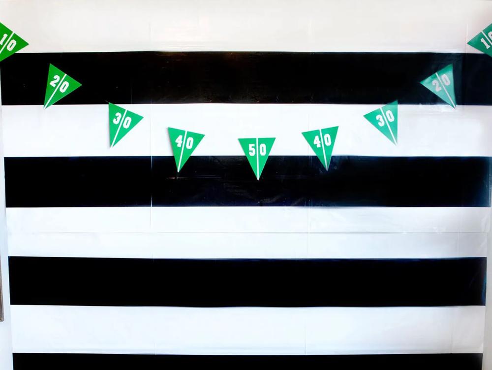 DIY Football Party Photo Booth Station step 2
