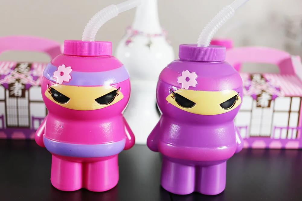 Pink Ninja Birthday Party Partyware - Ninja Girl Cups