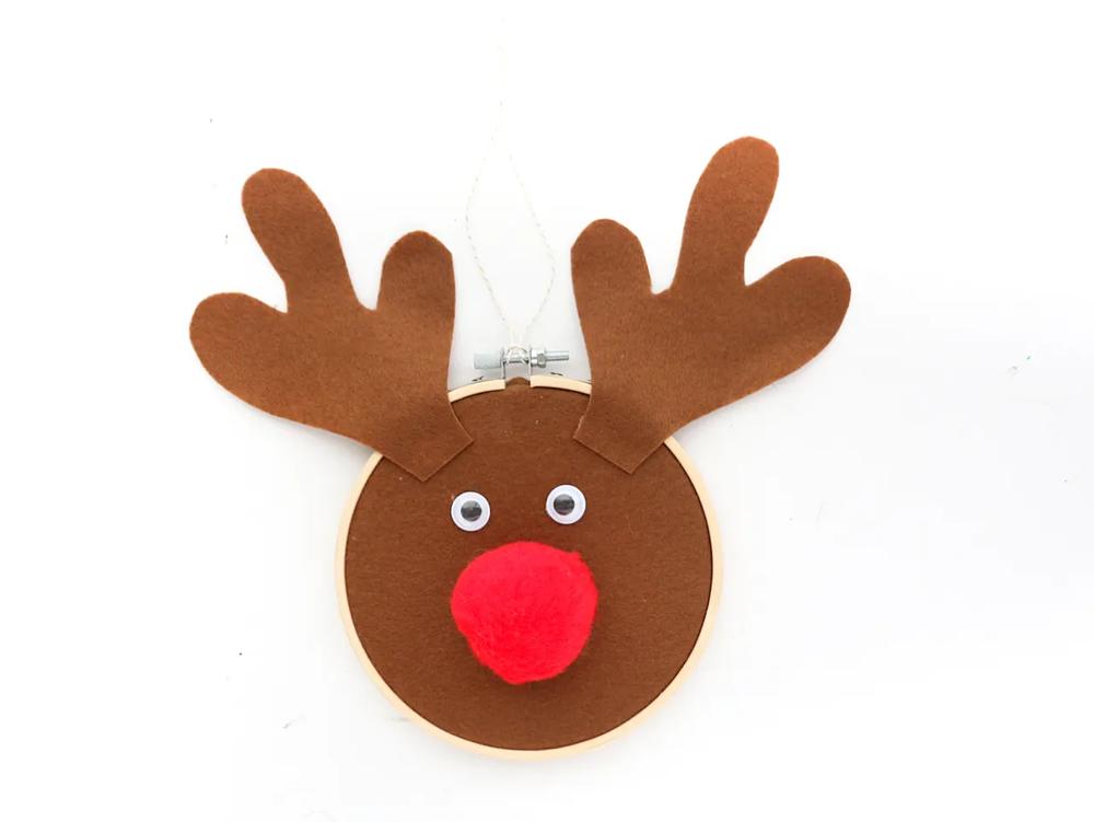 Christmas Character Embroidery Hoop Ornaments step 4
