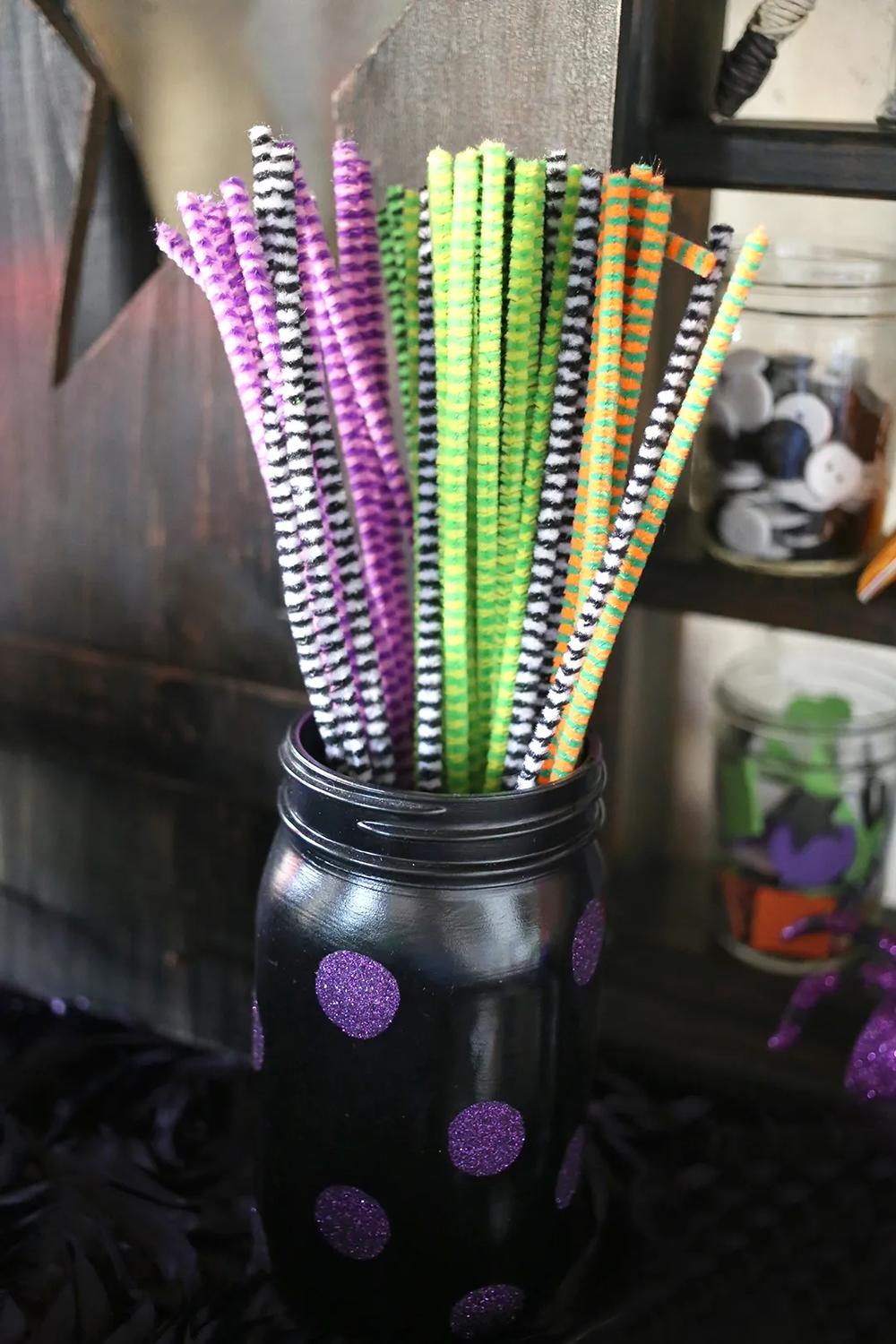 WitchCRAFT Halloween craft supplies - Striped chenille stems