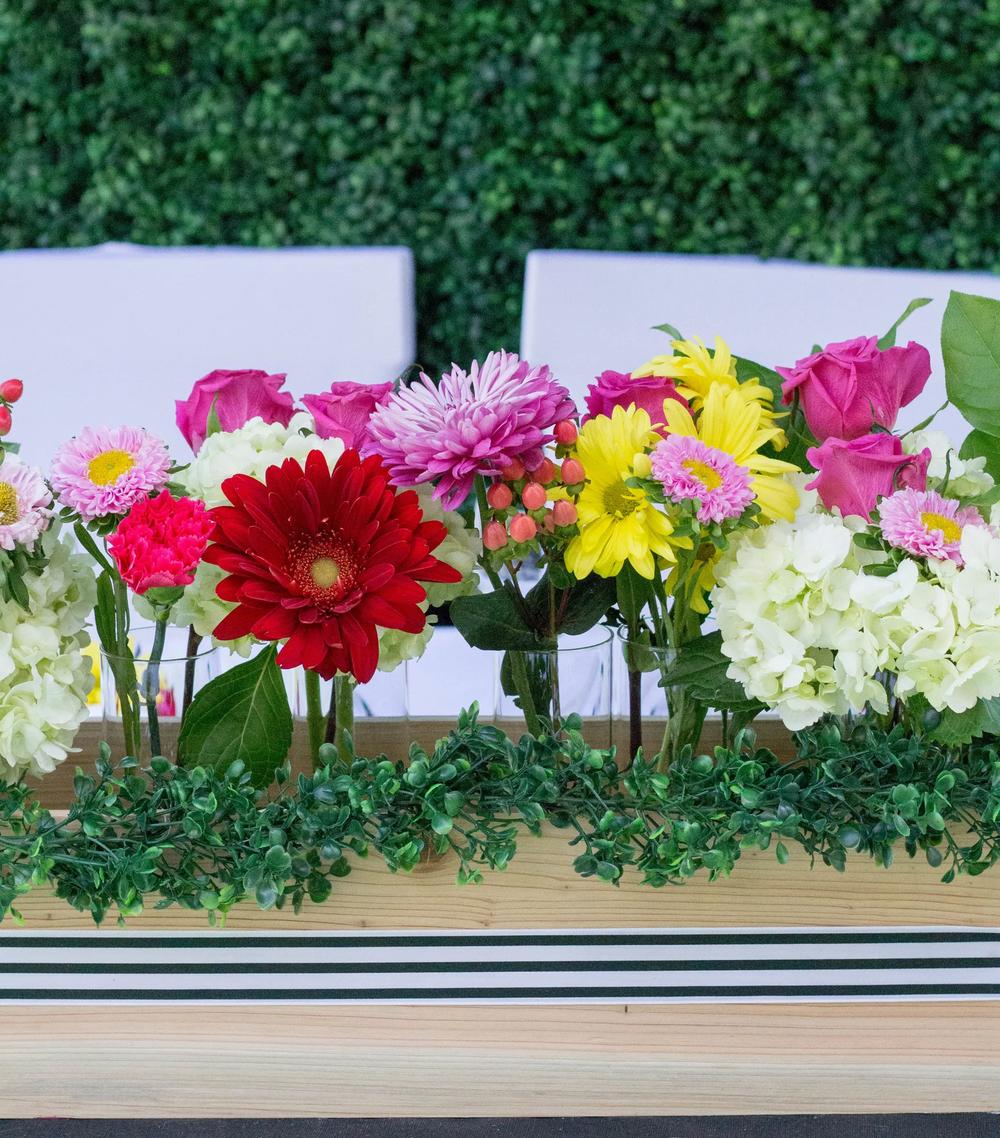 fresh flowers in bold colors for a spring wedding diy centerpiece