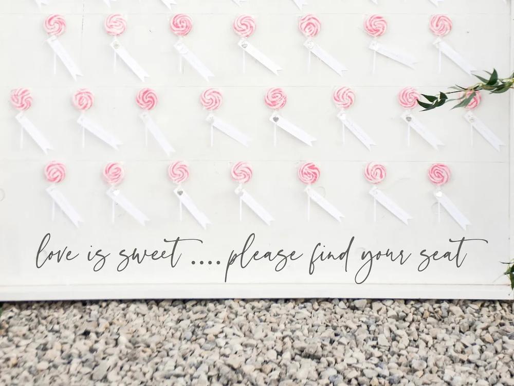 DIY Love is Sweet Lollipop Seating Chart step 7