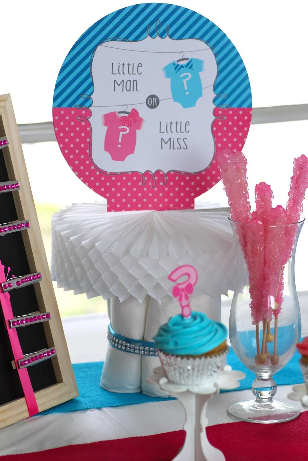 Gender Reveal Baby Shower Diaper Cake