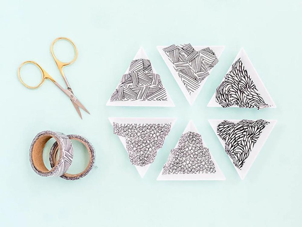 Color-Your-Own Washi Tape Jewelry Trays step 1