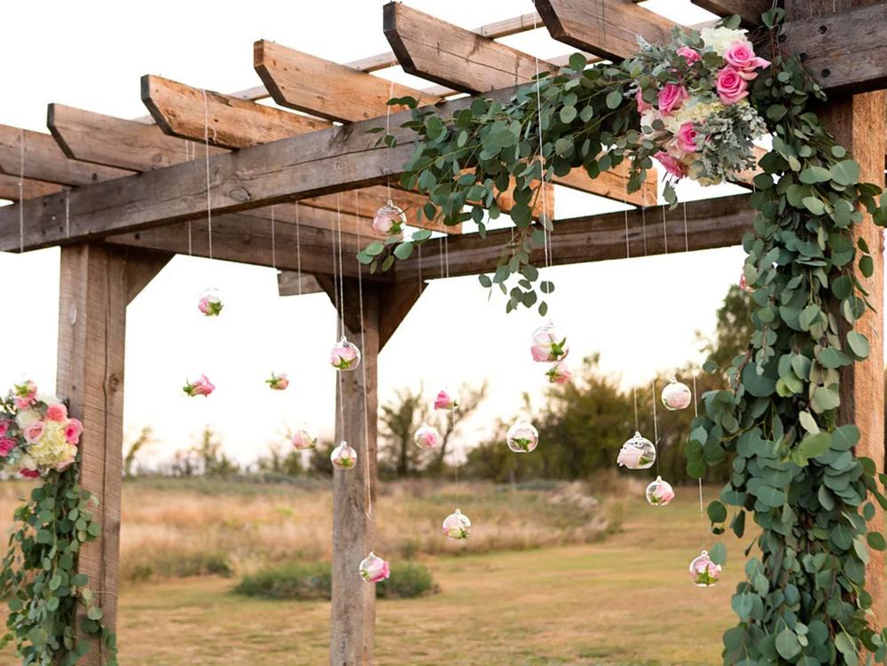 DIY Floral Wedding Pergola and DIY Eucalyptus Garland step 1