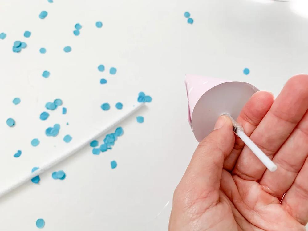 Mountain Peak Gender Reveal Confetti Poppers step 7 part 2