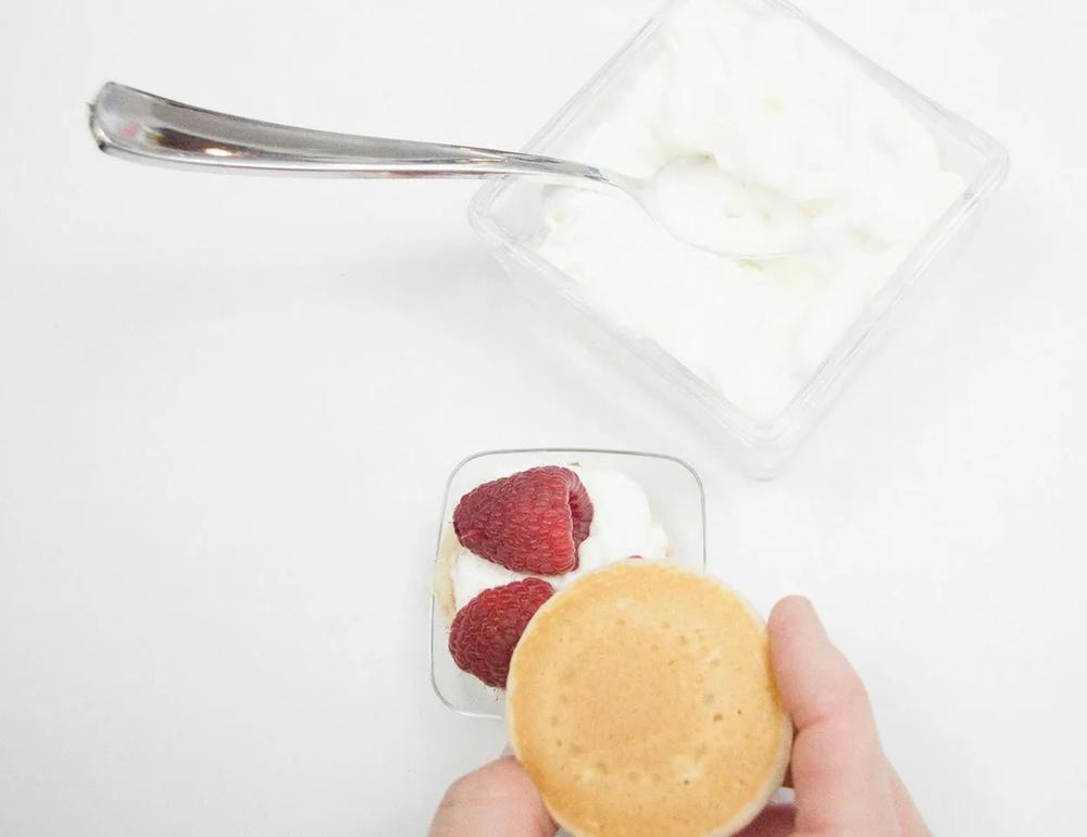 Mini Berry Dessert Pancake Stacks step 4