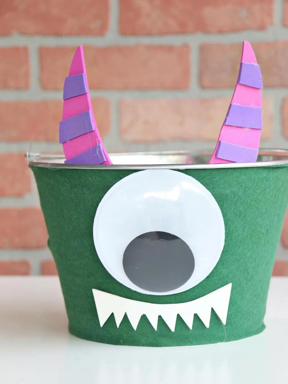 DIY Halloween Trick or Treat Character Buckets step 2