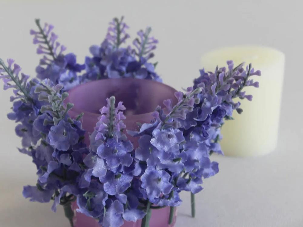 Rustic Lavender & Lace Wedding DIY Floral Votive Holder step 3 part 1