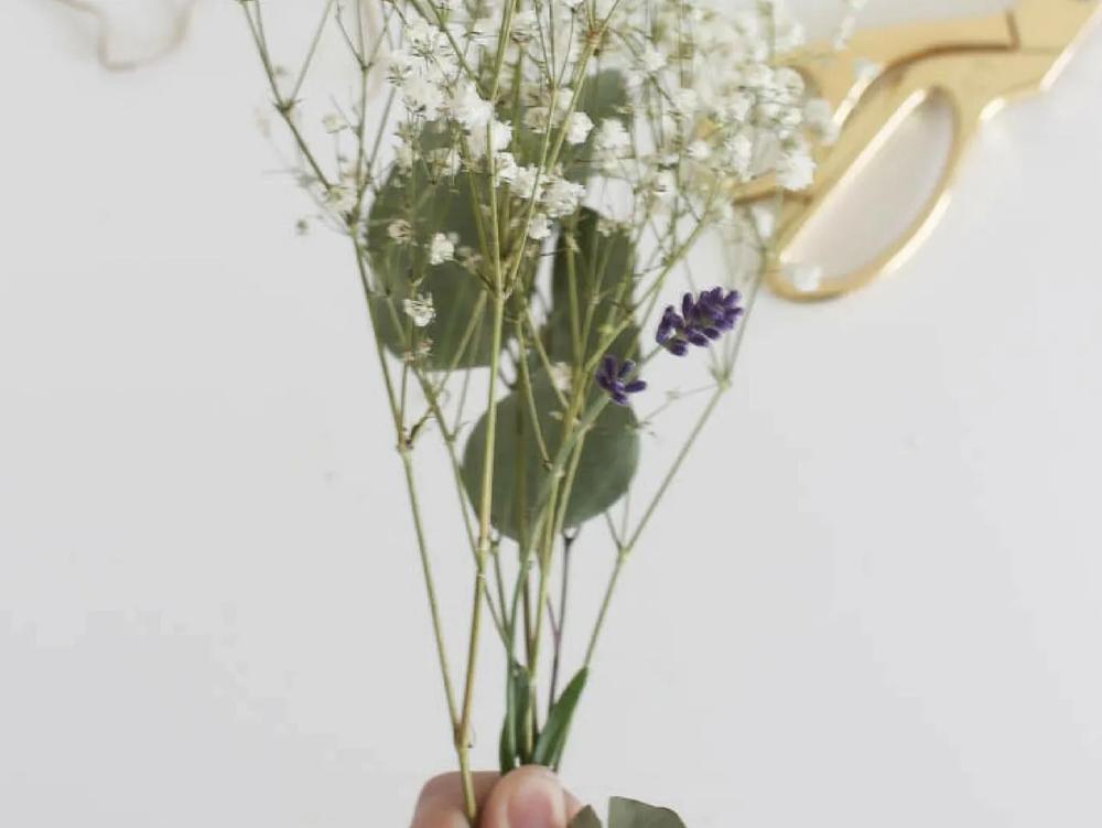 DIY Rustic Lavender and Lace Wedding Floral Chair Adornment step 1