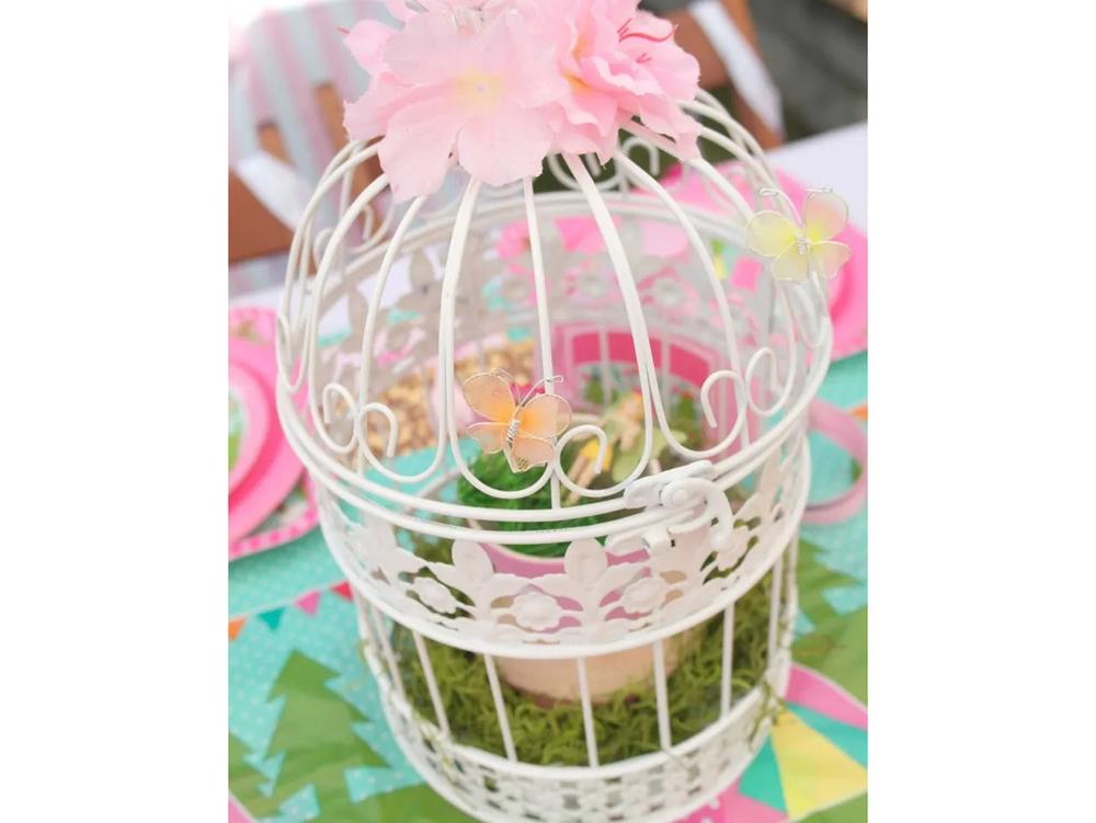 DIY Woodland Fairy Bird Cage Centerpiece step 8