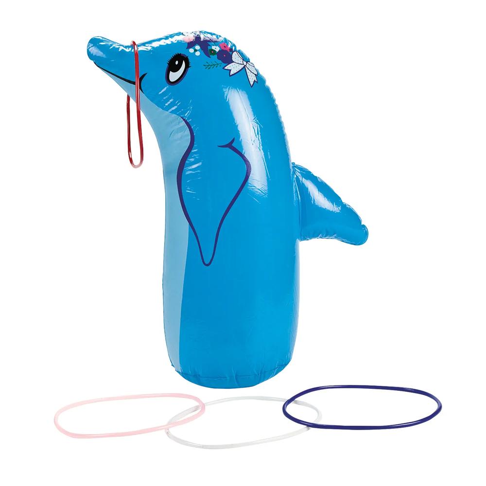 5 Pc 22 Inflatable Dolphin Ring Toss Game