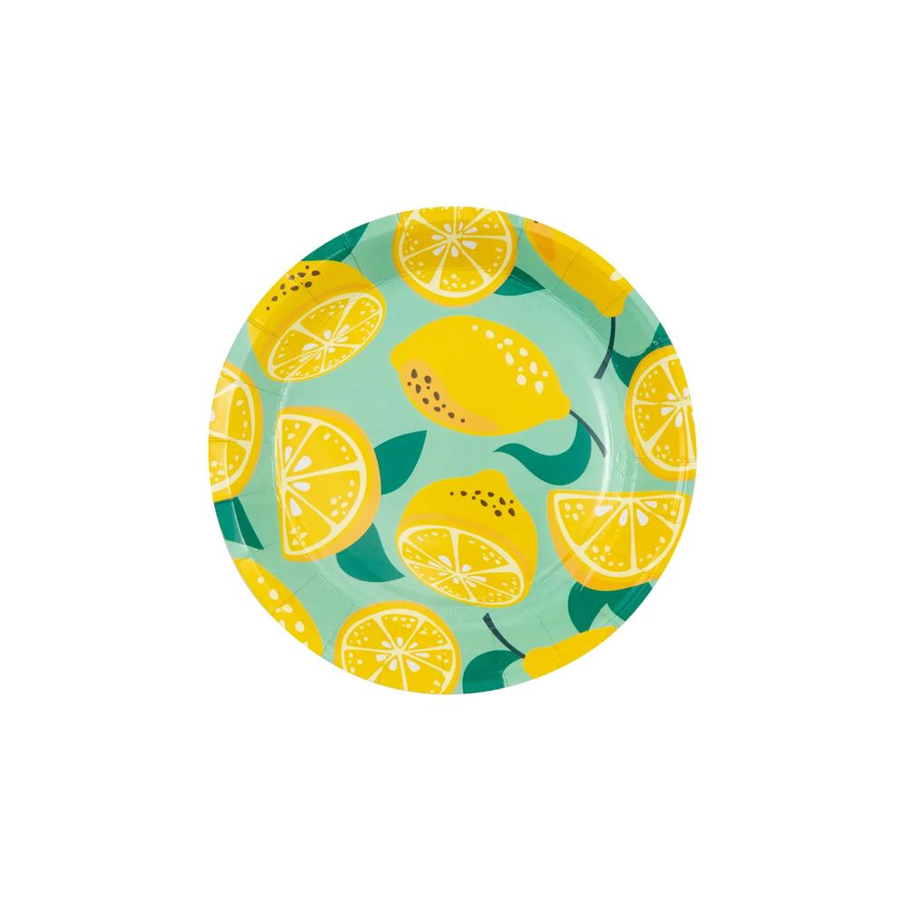 8 Pc 7 Lemon Party Paper Dessert Plates
