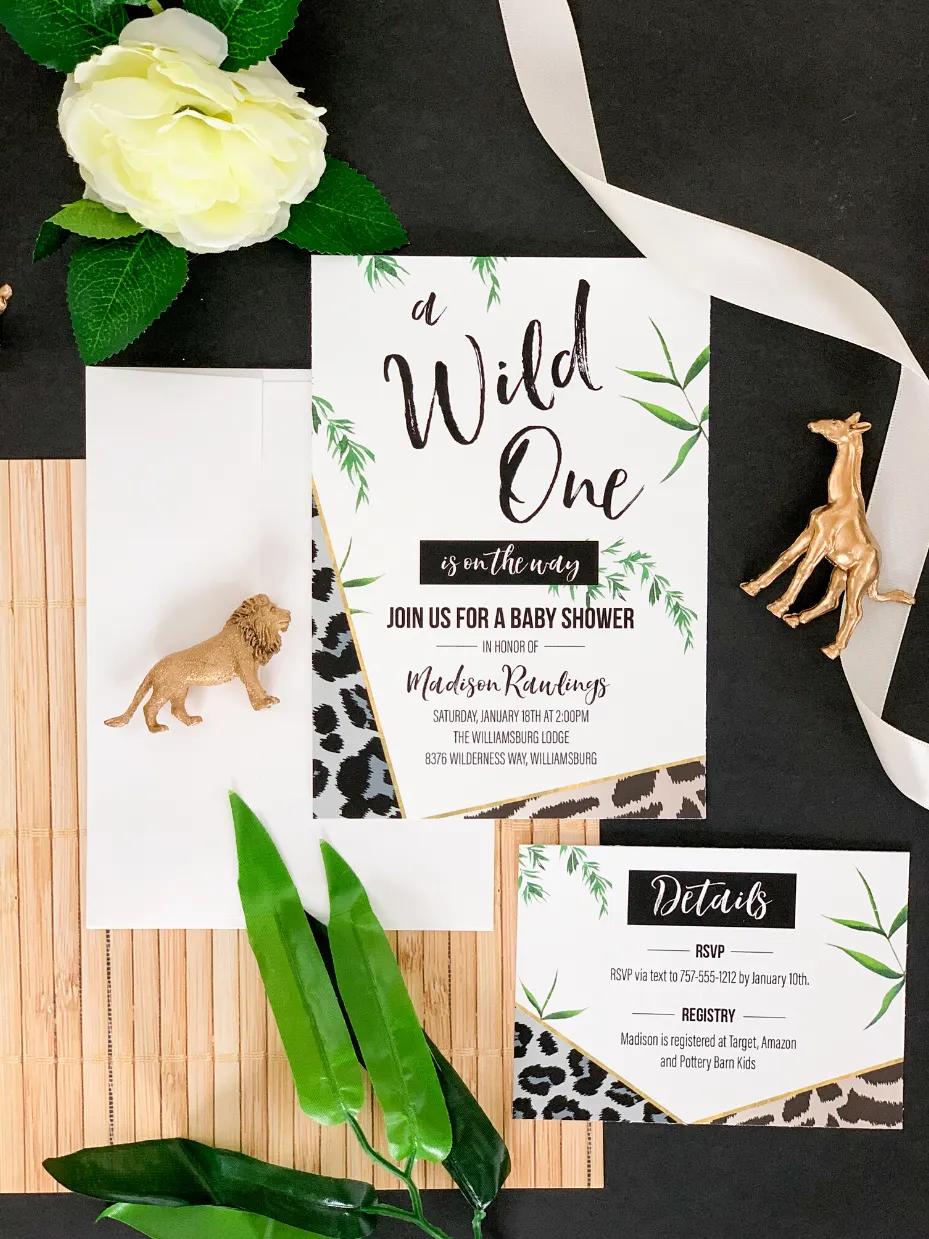 Boho Safari Baby Shower Printables step 1