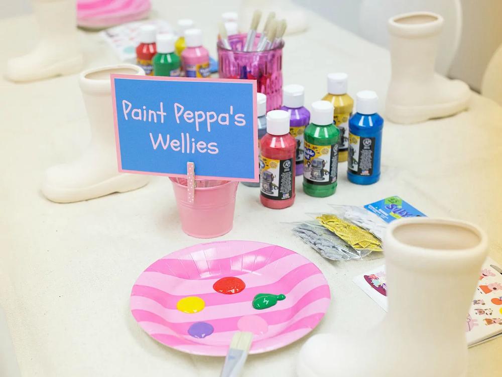 Kids' Birthday Party Painting Station step 3