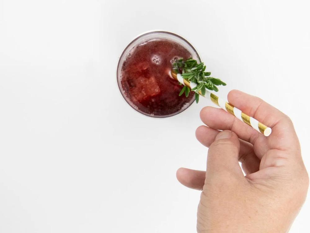 Raspberry Vodka & Rosemary Cocktail step 6