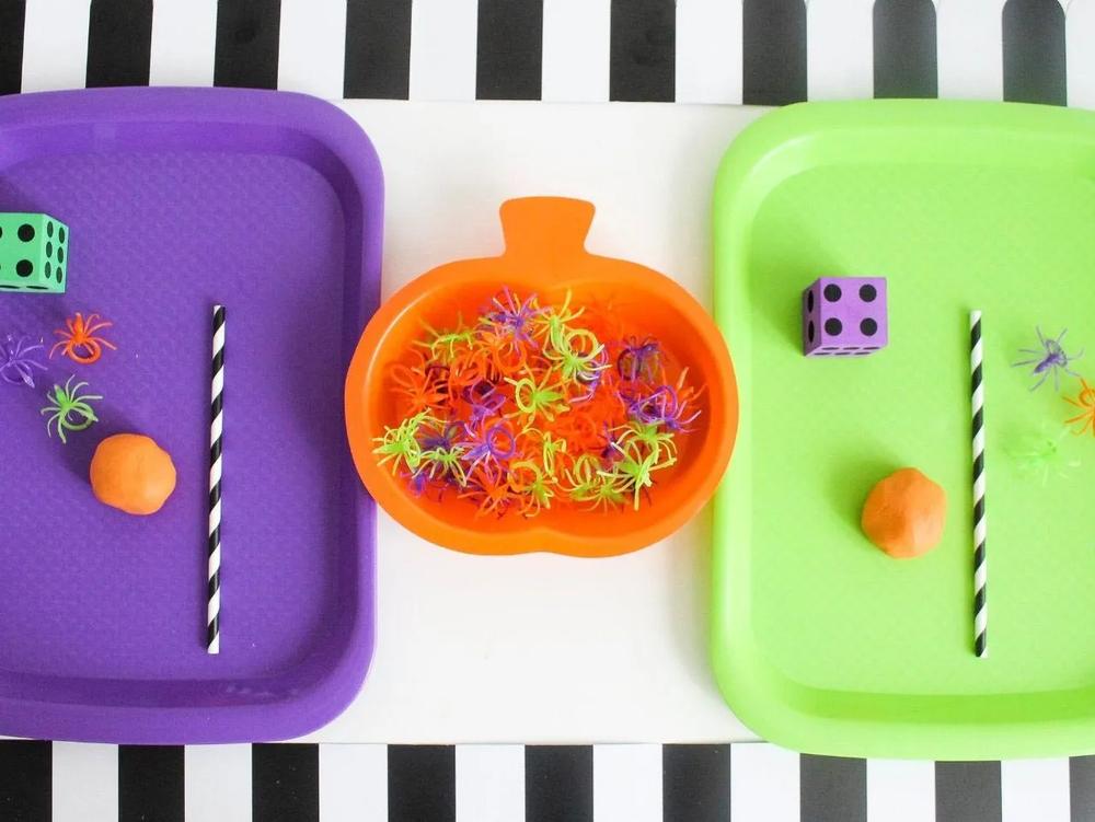 Play Dough Spider Race Activity step 4