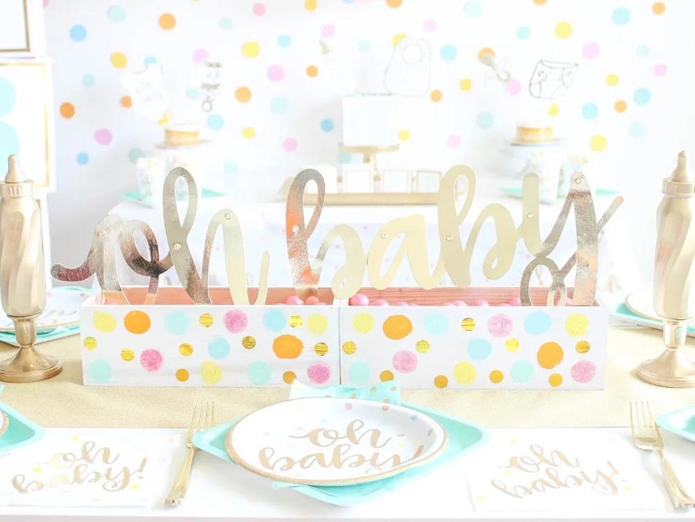 DIY Gender Neutral Baby Shower Centerpiece step 7