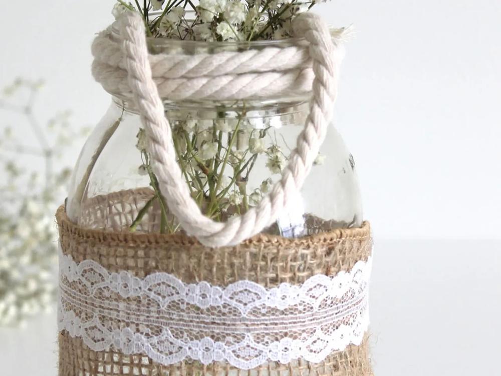 Garden Bridal Shower DIY Suspended Mason Jar Decor step 5