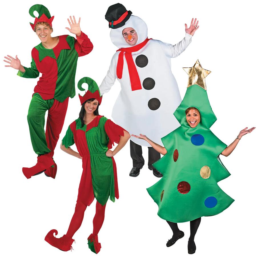 Deluxe Christmas Character Polyester Costume Kit for 4